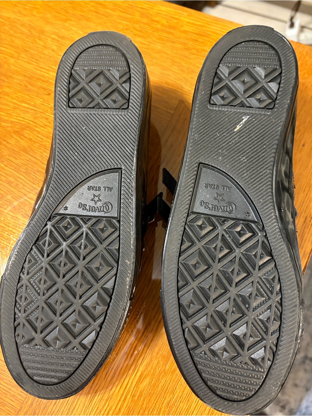 Converse Black Patent Mary Jane Shoes with Silver Studs - Picture 3 of 4